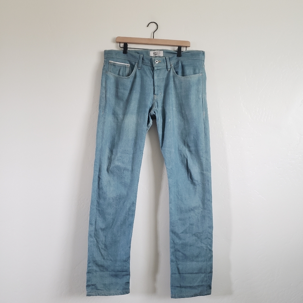Naked & Famous Weird Guy Medium Wash Selvedge Raw Denim
